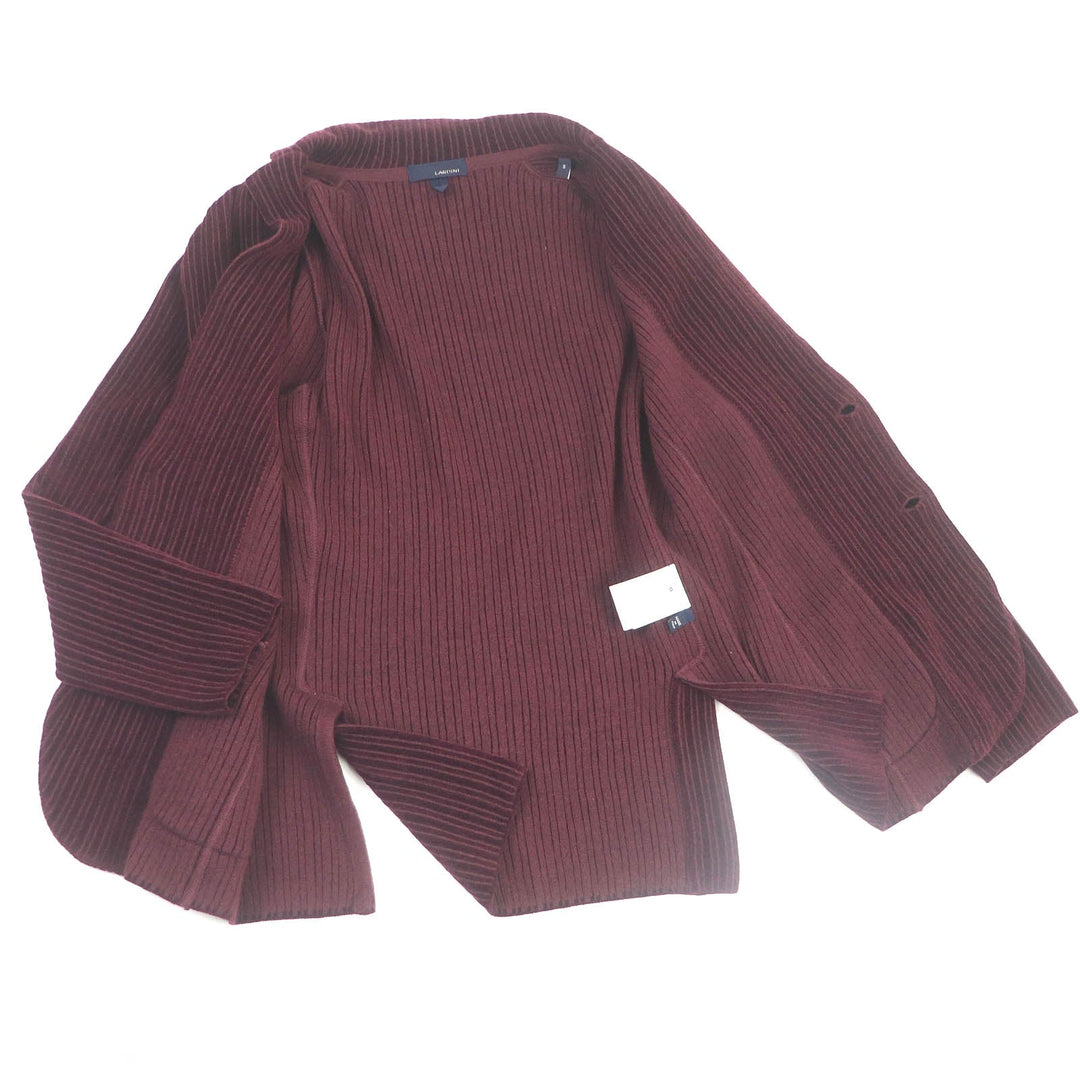LARDINI tailored jacket Main: 40% wool, Main: 38% rayon, Main: 22% cotton Bordeaux mens S Used Authentic