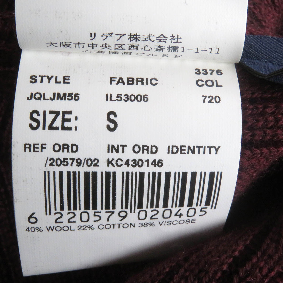 LARDINI tailored jacket Main: 40% wool, Main: 38% rayon, Main: 22% cotton Bordeaux mens S Used Authentic