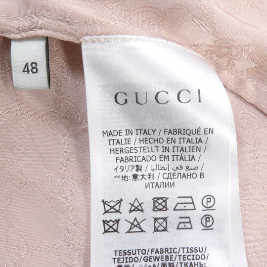 GUCCI Long sleeve shirt 596832 Main: 100% rayon pink DAISIES JACQUARD SHIRT mens 48 Used Authentic