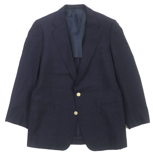 BURBERRY tailored jacket Outer: 55% wool, Outer: 45% mohair, Lining: polyester, Lining: cupra, Sleeve lining: cupra Navy mens Used Authentic