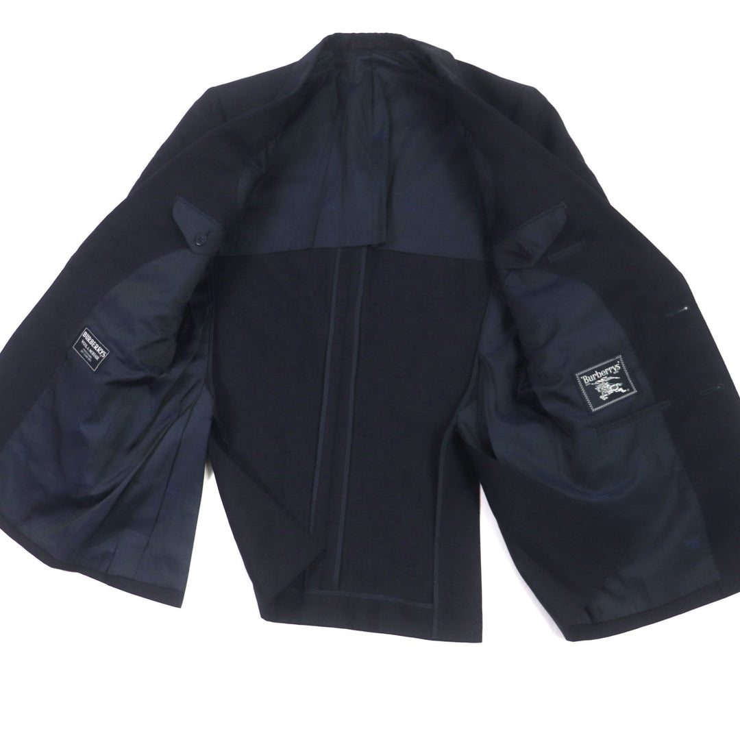 BURBERRY tailored jacket Outer: 55% wool, Outer: 45% mohair, Lining: polyester, Lining: cupra, Sleeve lining: cupra Navy mens Used Authentic