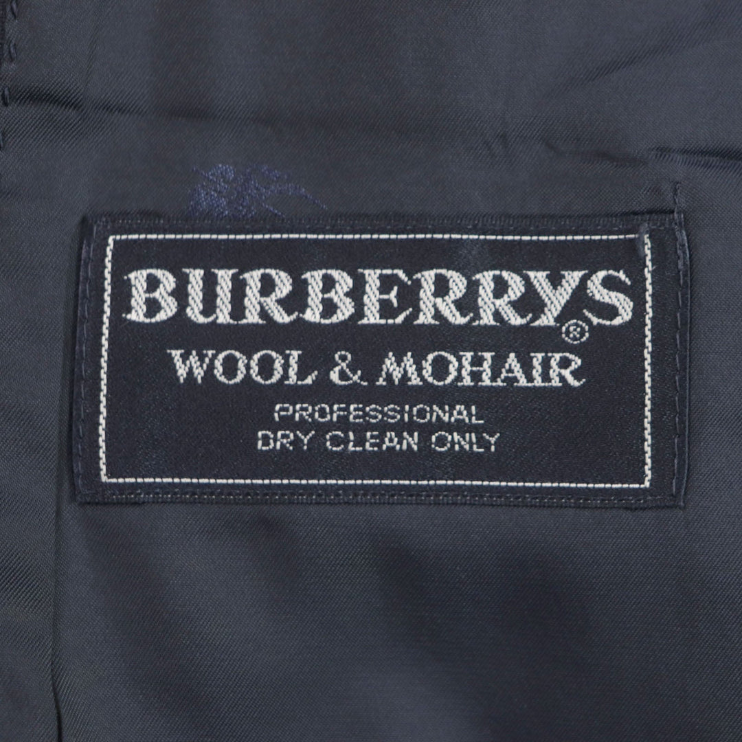 BURBERRY tailored jacket Outer: 55% wool, Outer: 45% mohair, Lining: polyester, Lining: cupra, Sleeve lining: cupra Navy mens Used Authentic