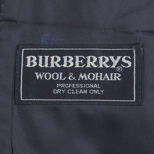 BURBERRY tailored jacket Outer: 55% wool, Outer: 45% mohair, Lining: polyester, Lining: cupra, Sleeve lining: cupra Navy mens Used Authentic
