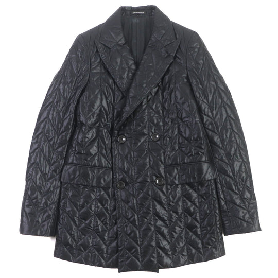 EMPORIO ARMANI tailored jacket 91GWN0 91441 Outer: 100% polyamide (nylon), Lining: 55% acetate, Lining: 45% cotton, Filling: 80% polyester, Filling: 20% polypropylene black SAVILE LINE mens 44 Used Authentic