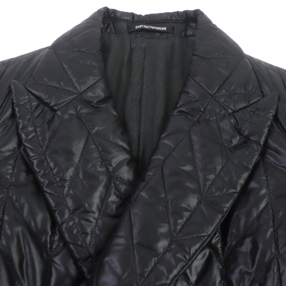 EMPORIO ARMANI tailored jacket 91GWN0 91441 Outer: 100% polyamide (nylon), Lining: 55% acetate, Lining: 45% cotton, Filling: 80% polyester, Filling: 20% polypropylene black SAVILE LINE mens 44 Used Authentic