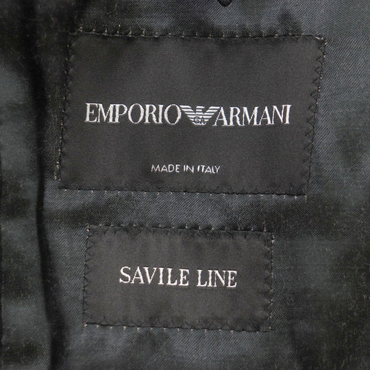 EMPORIO ARMANI tailored jacket 91GWN0 91441 Outer: 100% polyamide (nylon), Lining: 55% acetate, Lining: 45% cotton, Filling: 80% polyester, Filling: 20% polypropylene black SAVILE LINE mens 44 Used Authentic