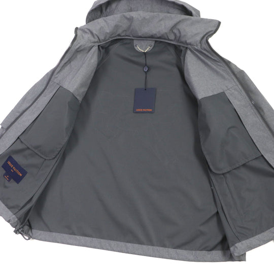 LOUIS VUITTON Hoodie HHB99W Main: 100% polyester gray mens 48 Used Authentic