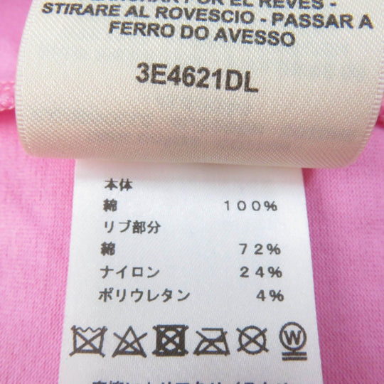 HERMES Short sleeve T-shirt 3E4621DL Main: 100% cotton, part: 72% cotton, part: 24% nylon, part: 4% polyurethane pink cartouche Women 34 Used Authentic