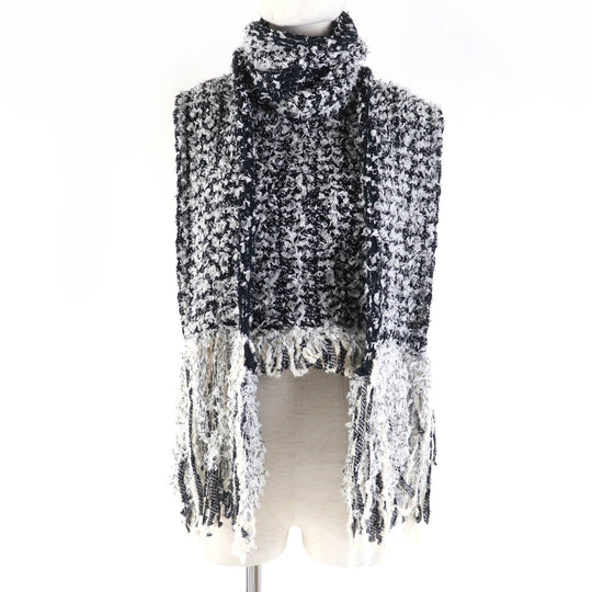 CHANEL knit P58876K07720 Main: 67% cotton, Main: 15% polyamide, Main: 9% silk, Main: 9% viscose Black type Women 34 Used Authentic