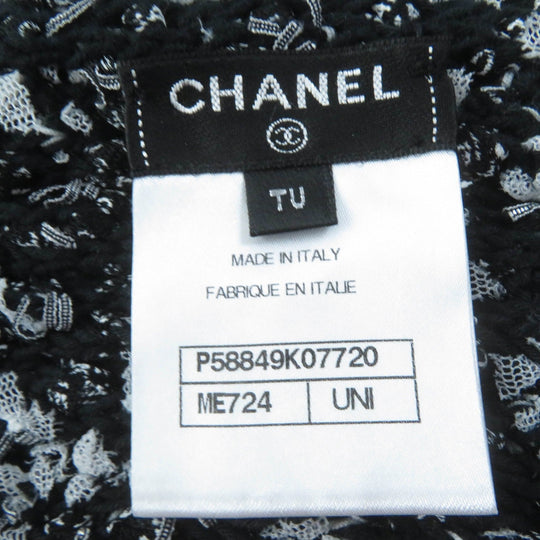 CHANEL knit P58876K07720 Main: 67% cotton, Main: 15% polyamide, Main: 9% silk, Main: 9% viscose Black type Women 34 Used Authentic