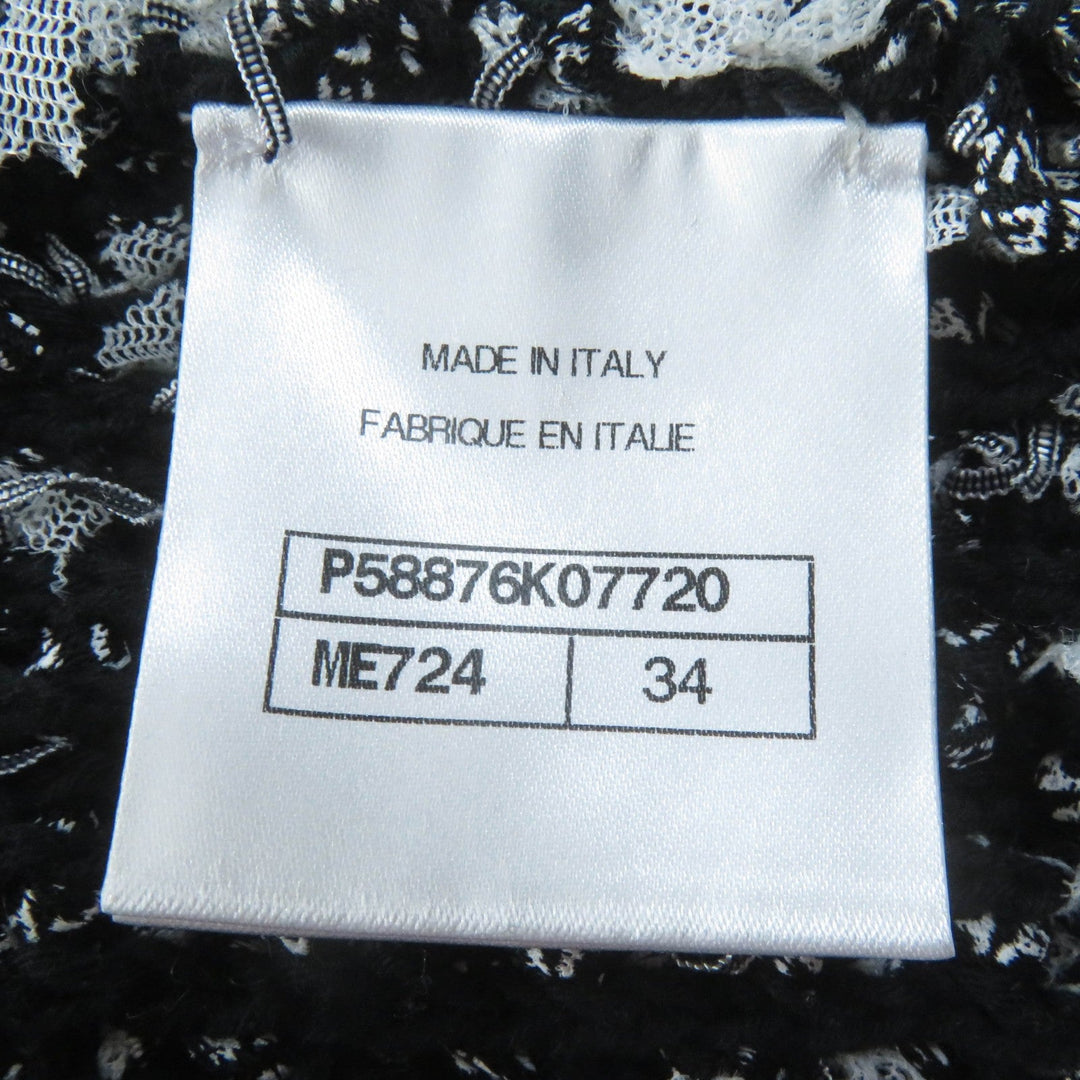 CHANEL knit P58876K07720 Main: 67% cotton, Main: 15% polyamide, Main: 9% silk, Main: 9% viscose Black type Women 34 Used Authentic