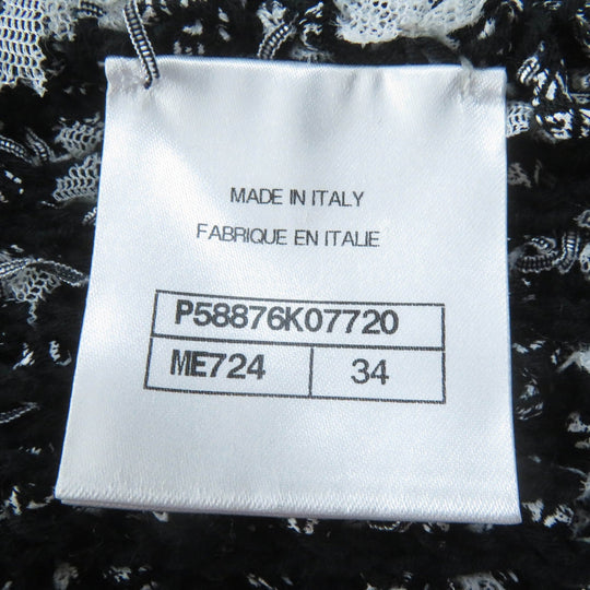 CHANEL knit P58876K07720 Main: 67% cotton, Main: 15% polyamide, Main: 9% silk, Main: 9% viscose Black type Women 34 Used Authentic