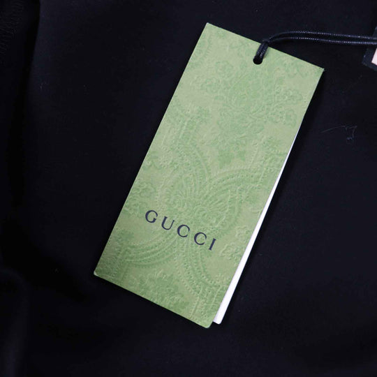 GUCCI Jersey 693081 Main: 50% cotton, Main: 48% nylon, Main: 2% polyurethane, Part: 94% nylon, Part: 6% polyurethane Black neon yellow Women S Used Authentic