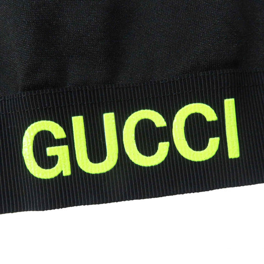 GUCCI Jersey 693081 Main: 50% cotton, Main: 48% nylon, Main: 2% polyurethane, Part: 94% nylon, Part: 6% polyurethane Black neon yellow Women S Used Authentic