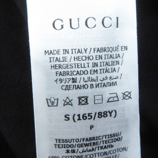 GUCCI Jersey 693081 Main: 50% cotton, Main: 48% nylon, Main: 2% polyurethane, Part: 94% nylon, Part: 6% polyurethane Black neon yellow Women S Used Authentic