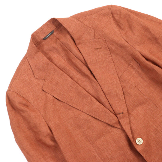 Loro Piana tailored jacket FAE3817 Main: 100% linen, sleeve lining: 100% polyester Orange mens 50 Used Authentic