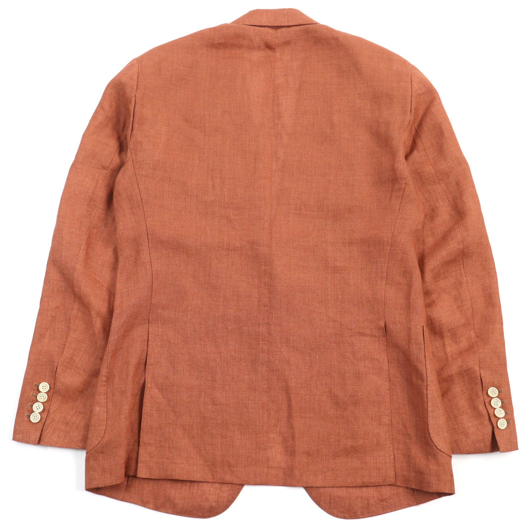 Loro Piana tailored jacket FAE3817 Main: 100% linen, sleeve lining: 100% polyester Orange mens 50 Used Authentic