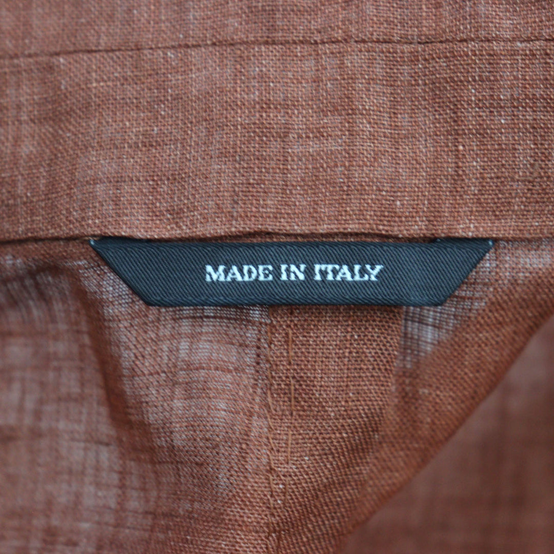 Loro Piana tailored jacket FAE3817 Main: 100% linen, sleeve lining: 100% polyester Orange mens 50 Used Authentic