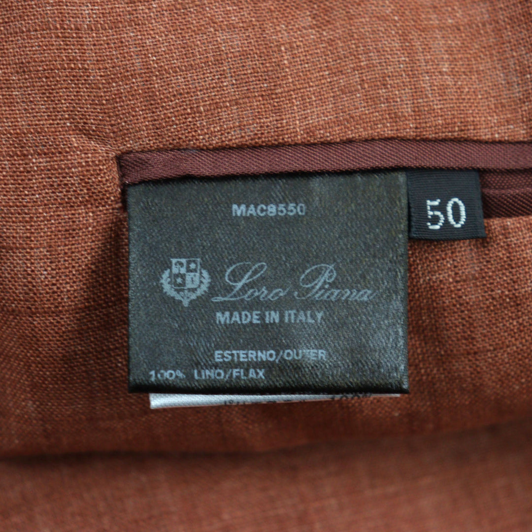 Loro Piana tailored jacket FAE3817 Main: 100% linen, sleeve lining: 100% polyester Orange mens 50 Used Authentic