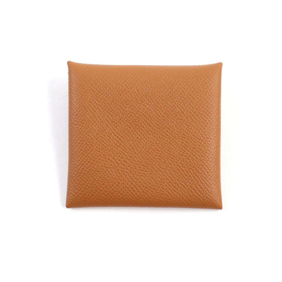 HERMES Coin case Main�FEpsom gold Bastia mens(Unisex) Used Authentic
