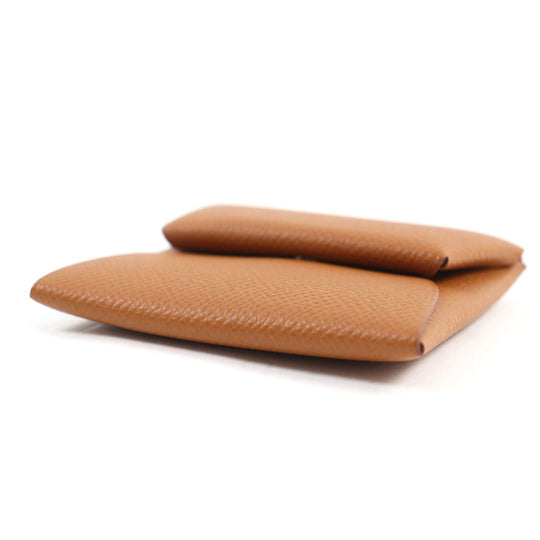HERMES Coin case Main�FEpsom gold Bastia mens(Unisex) Used Authentic