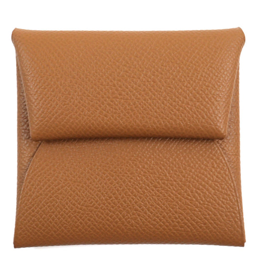 HERMES Coin case Main�FEpsom gold Bastia mens(Unisex) Used Authentic
