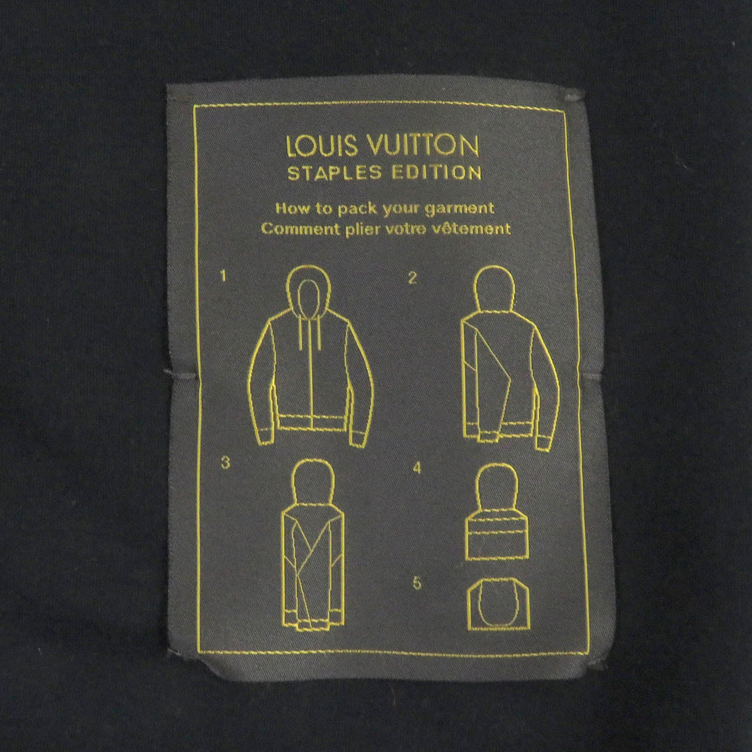 LOUIS VUITTON Hoodie Main: 82% cotton, Main: 18% nylon black mens S Used Authentic