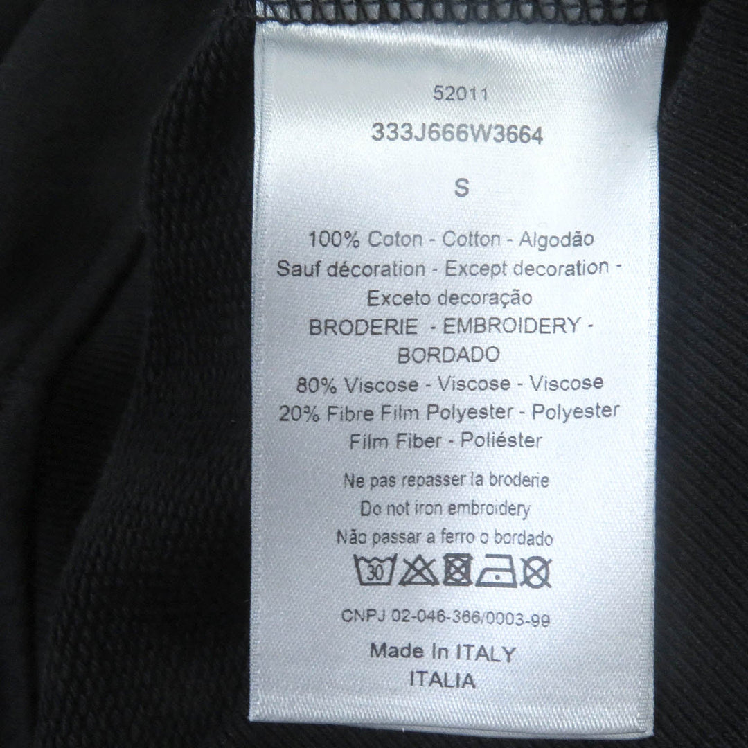 Dior HOMME sweat 333J666W3664 Main: 100% cotton, part: 80% rayon, part: 20% polyester black mens S Used Authentic