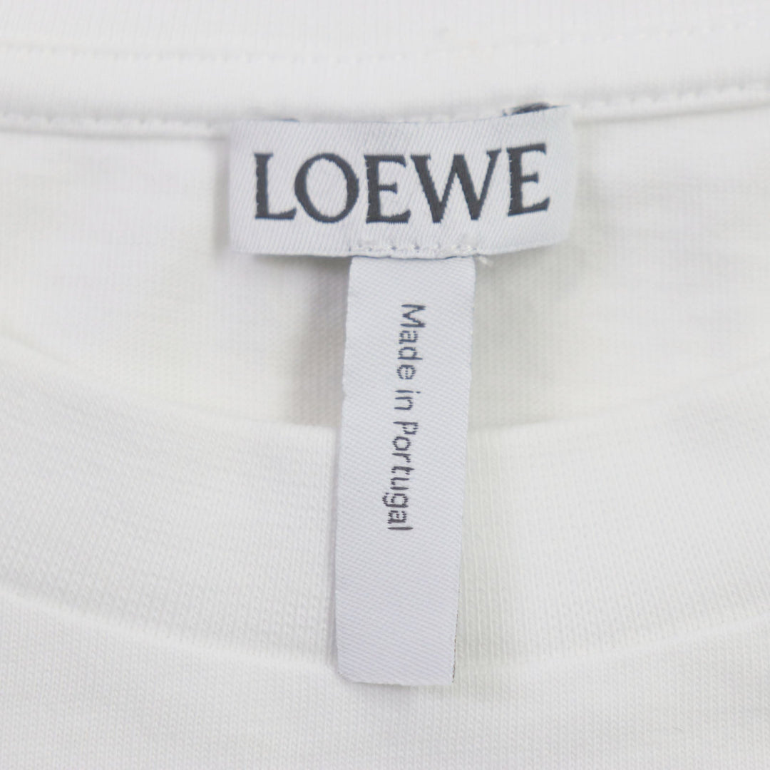 LOEWE Short sleeve T-shirt Main: 100% cotton white FIRE OF YOUTH mens S Used Authentic