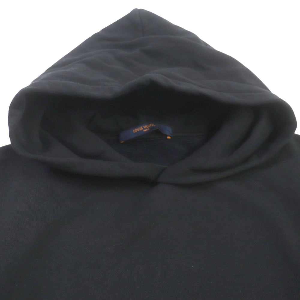LOUIS VUITTON Hoodie Main: 100% cotton black mens M Used Authentic
