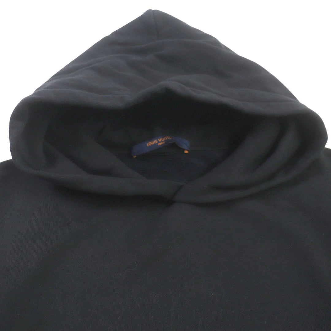 LOUIS VUITTON Hoodie Main: 100% cotton black mens M Used Authentic