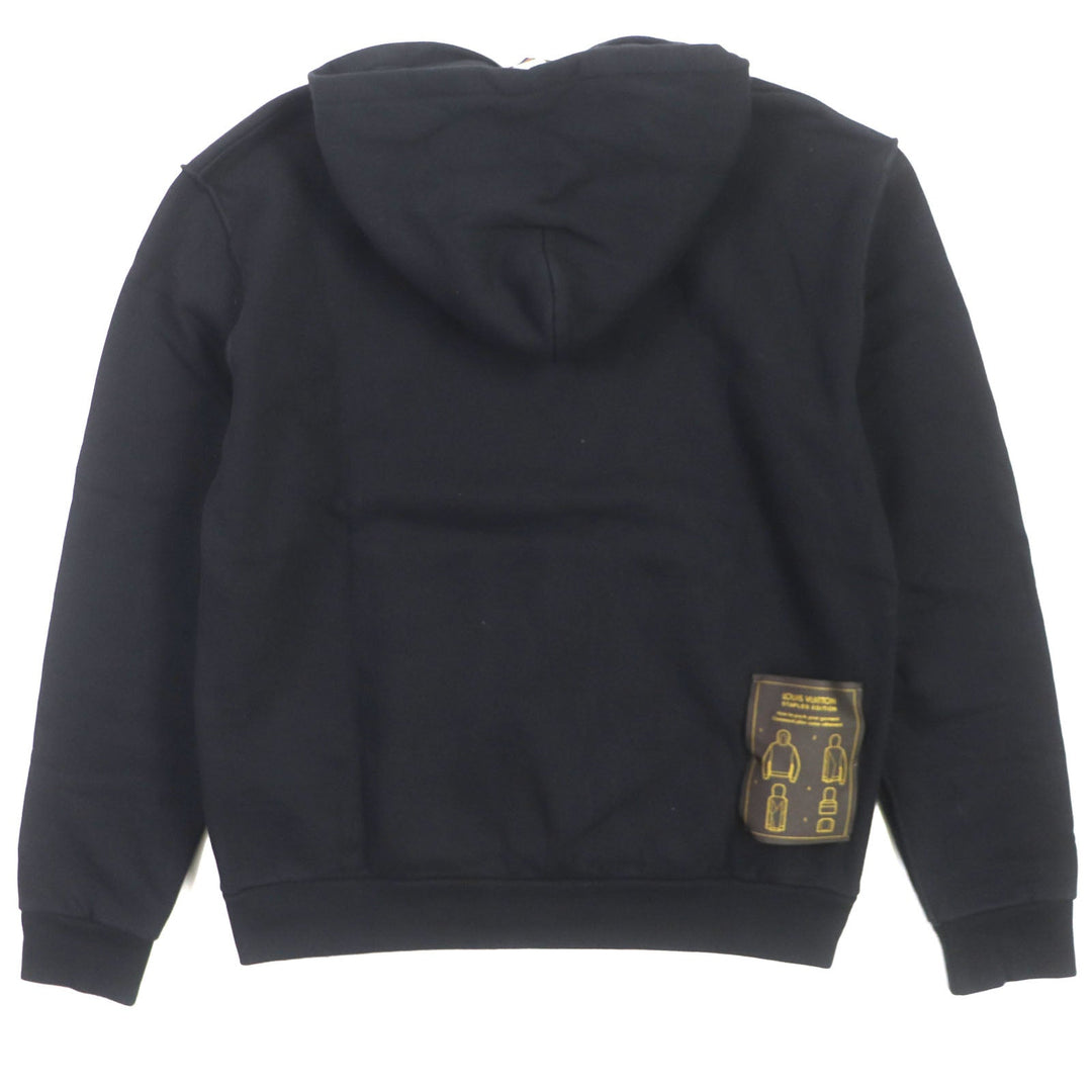 LOUIS VUITTON Hoodie Main: 100% cotton black mens M Used Authentic