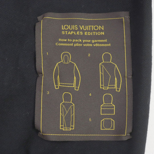 LOUIS VUITTON Hoodie Main: 100% cotton black mens M Used Authentic