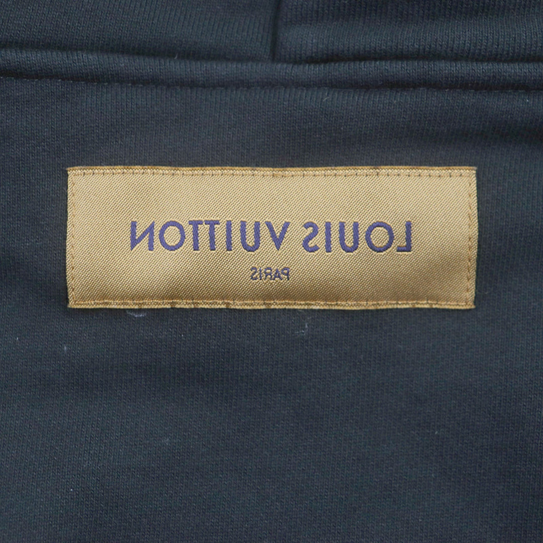 LOUIS VUITTON Hoodie Main: 100% cotton black mens M Used Authentic