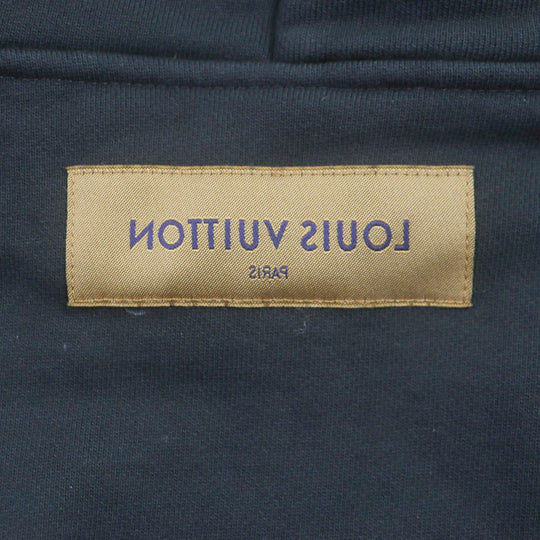 LOUIS VUITTON Hoodie Main: 100% cotton black mens M Used Authentic