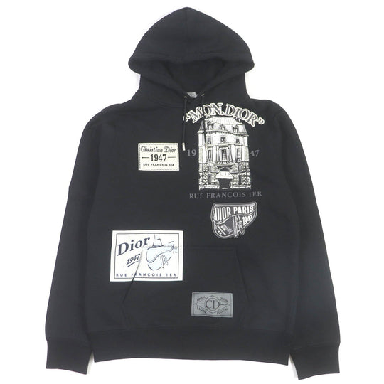 Dior HOMME Hoodie 013J605B0531 Main: 100% cotton, Part: 100% polyester black mens XS Used Authentic