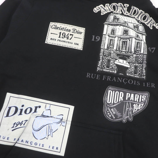 Dior HOMME Hoodie 013J605B0531 Main: 100% cotton, Part: 100% polyester black mens XS Used Authentic