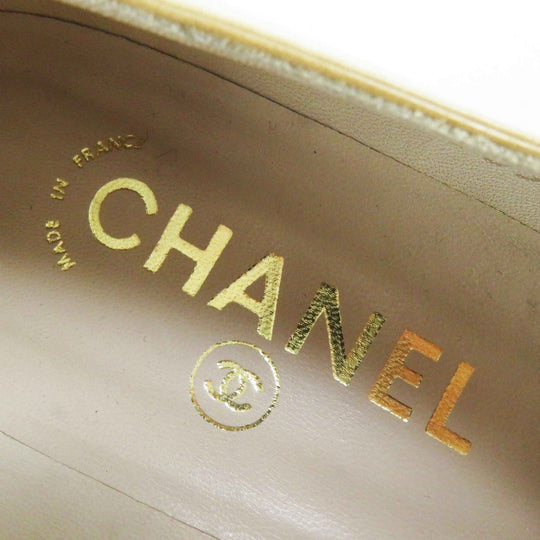 CHANEL pumps 00P A01373 Main: Leather Beige black Women 36 1/2 C Used Authentic