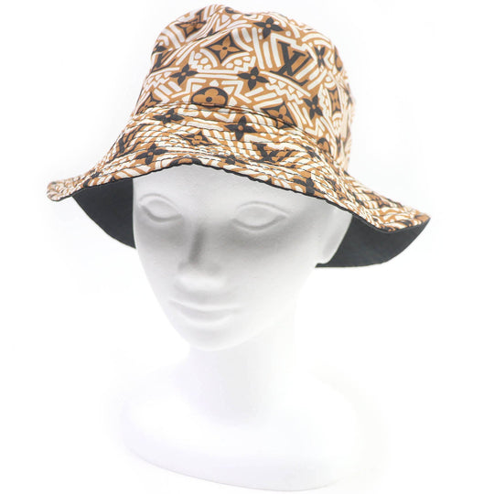 LOUIS VUITTON hat M76534 Outer: 96% nylon, Outer: 4% elastane (polyurethane), Lining: 55% polyester, Lining: 45% silk Brown black mens Used Authentic