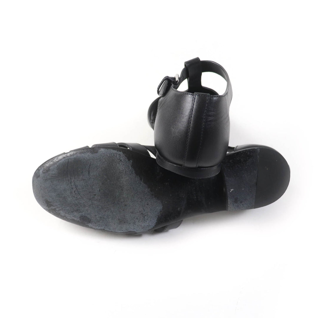HERMES Sandals H241101Z Main: Leather black Indigo Women 37 Used Authentic