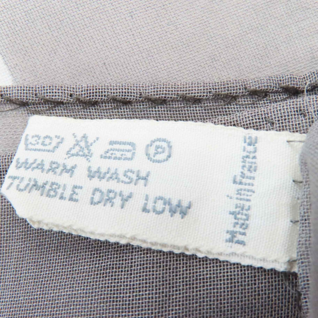 CHANEL Stall Main: 100% cotton Gray white Women Used Authentic