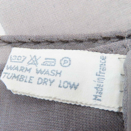 CHANEL Stall Main: 100% cotton Gray white Women Used Authentic
