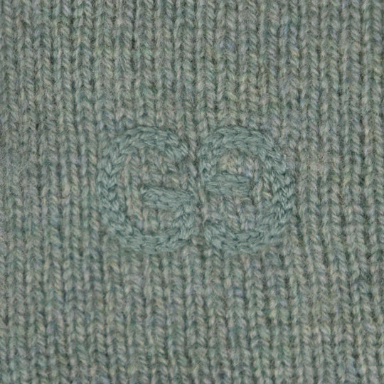 GUCCI sweater 715275 Outer: 100% wool, Part: 98% wool, Part: 1% polyurethane, Part: 1% nylon, Part: 50% acrylic green Sweater mens S Used Authentic