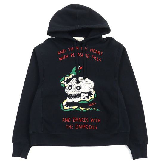 GUCCI Hoodie 569828 Outer: 100% cotton, Part: 100% polyester Black type mens XS Used Authentic