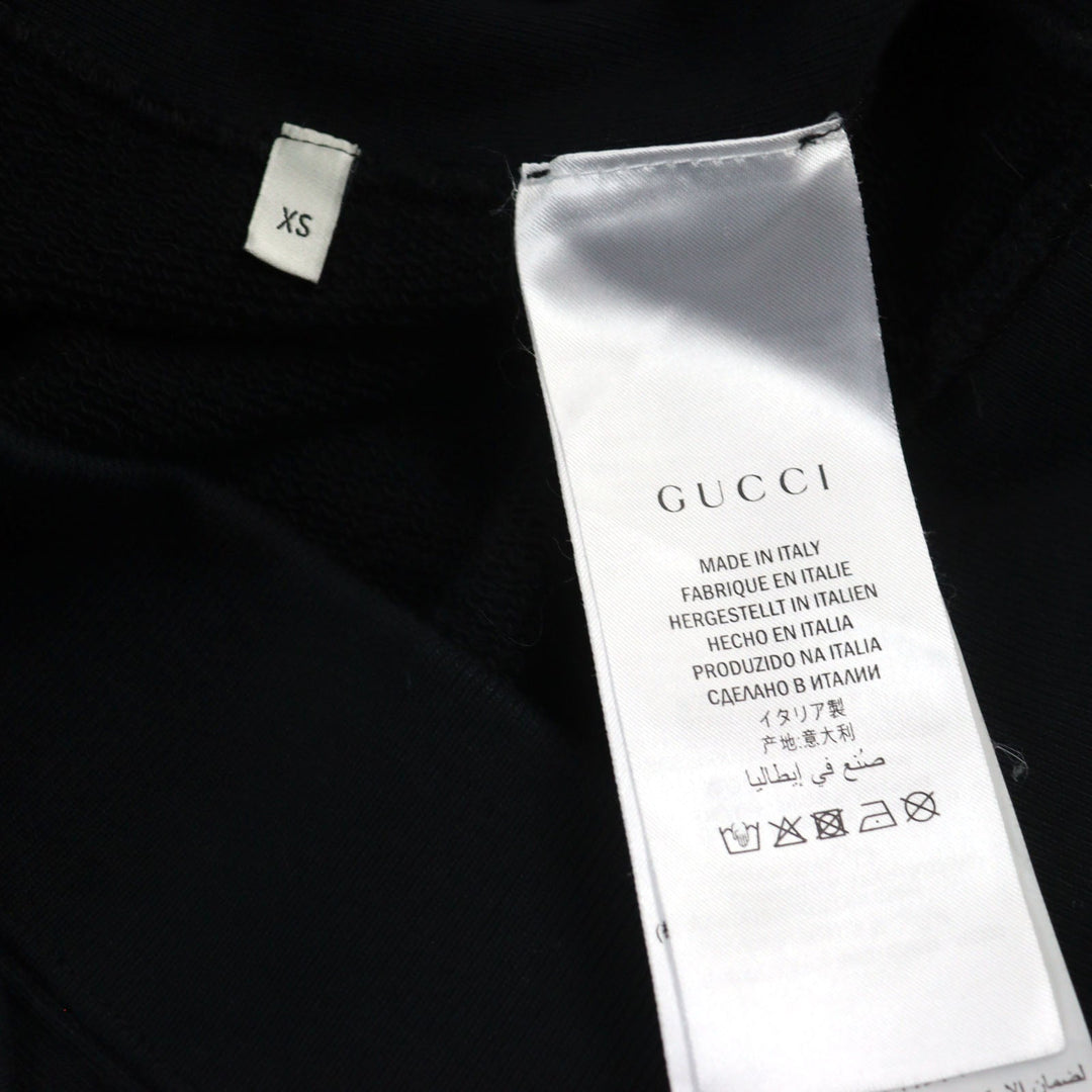 GUCCI Hoodie 569828 Outer: 100% cotton, Part: 100% polyester Black type mens XS Used Authentic