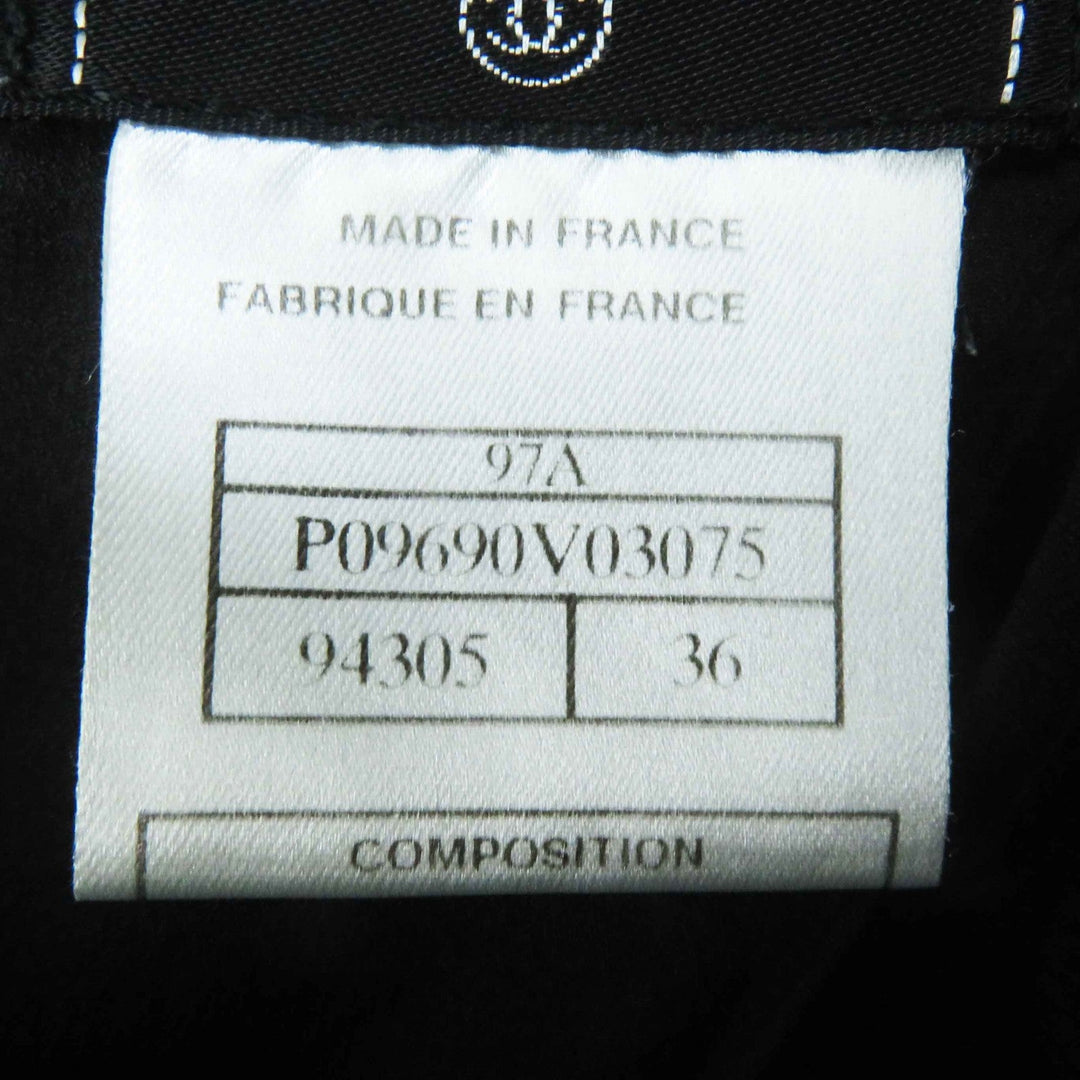 CHANEL skirt 97A P09690 Outer: 100% wool, Lining: 95% silk, Lining: 5% polyurethane black Women 36 Used Authentic