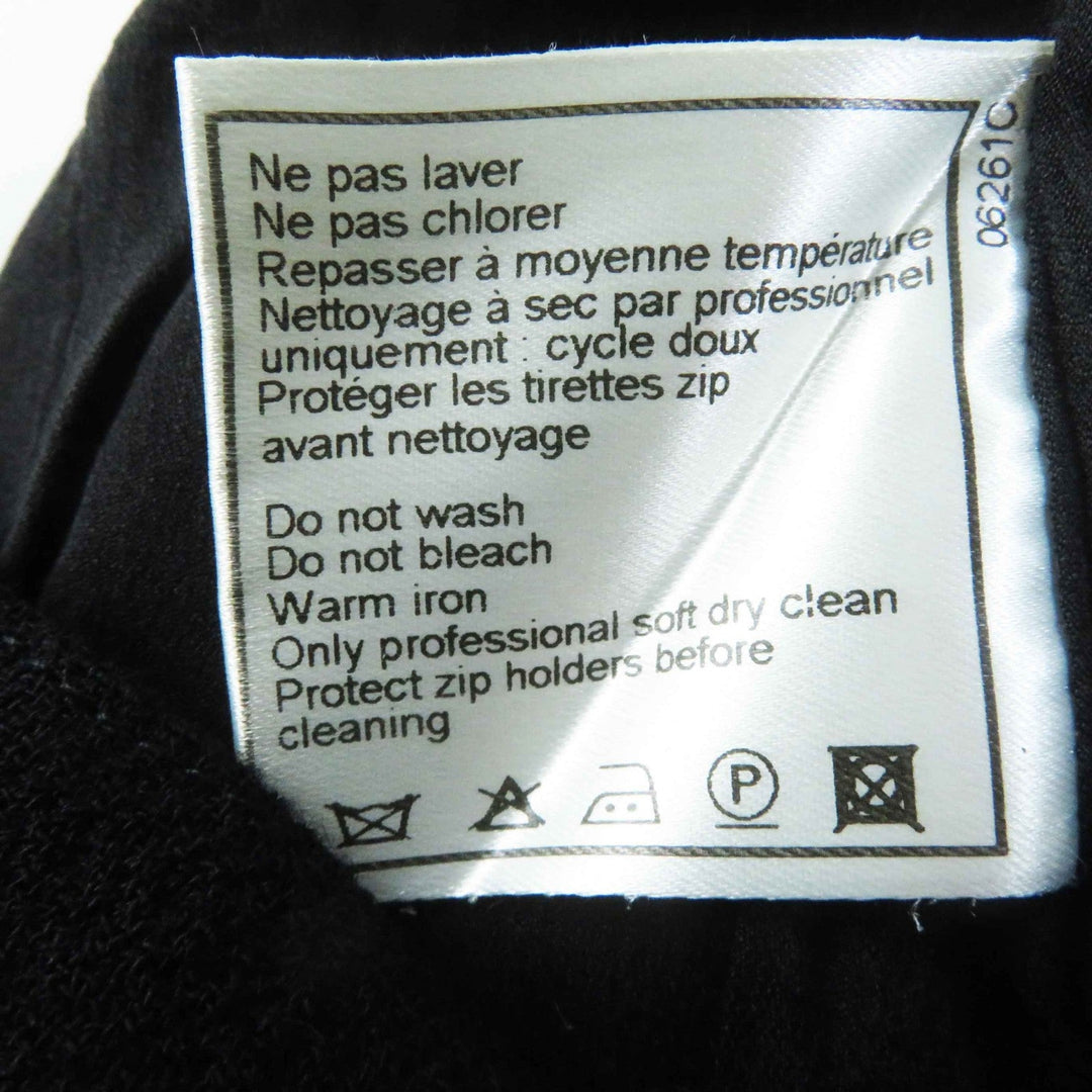 CHANEL skirt 97A P09690 Outer: 100% wool, Lining: 95% silk, Lining: 5% polyurethane black Women 36 Used Authentic