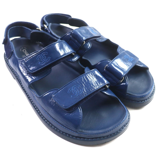 CHANEL Sandals G34445 Main: Leather blue mens 41 Used Authentic