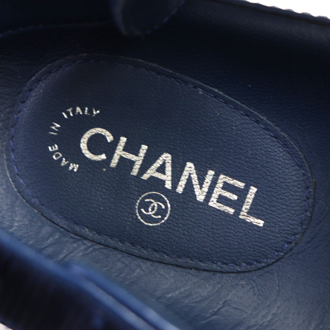 CHANEL Sandals G34445 Main: Leather blue mens 41 Used Authentic