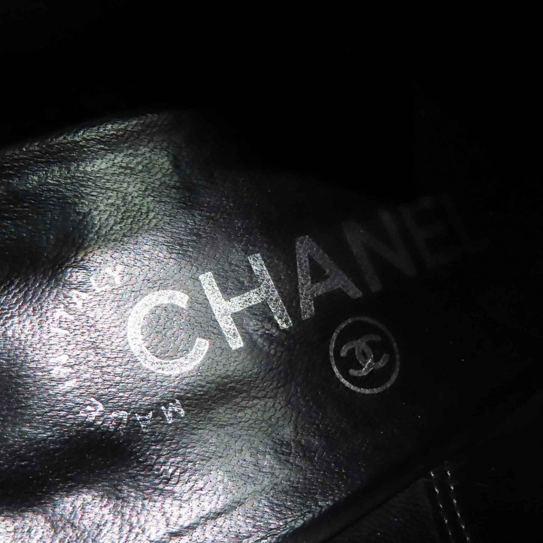 CHANEL short boots G29932 Main: Suede leather Charcoal Grey Glitter Women 37 1/2 C Used Authentic